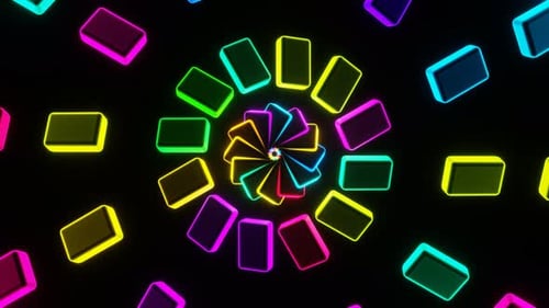 Abstract Neon Shimmering Background VJ Loop