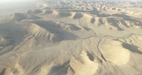 Flying over Dunes in the Desert
