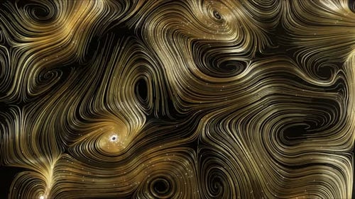 Loop Abstract Gold Round Network Background