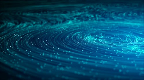 Abstract Swirling Particles Flowing Data Lines Background