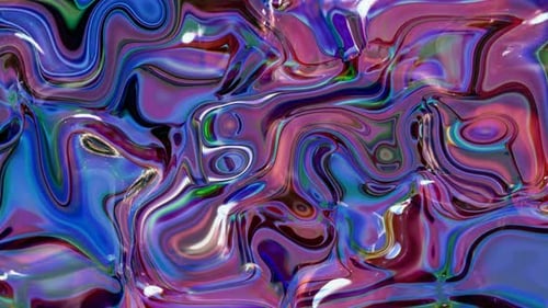 Pastellfarbene holografische Flüssigkeit animiert