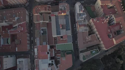 Aerial view of buildings in a city
