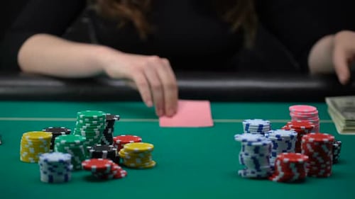 Female Checking Hand and Putting Money and House Key on Table, Bluff, Confidence