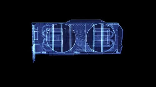 Hologram of a Rotating GPU From Particles