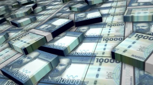 Paquet de billets de banque en pesos chiliens