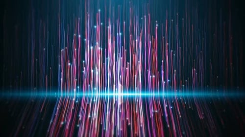 Abstract Glowing Wavy Lines Background Loop