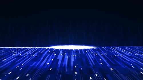 Abstract Blue Digital Data Stream Technology Background Loop