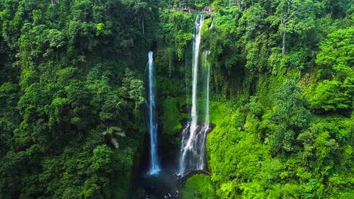 Sekumpul Waterfall in North Bali Island, Indonesia