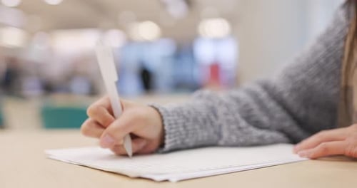 Student study in the library