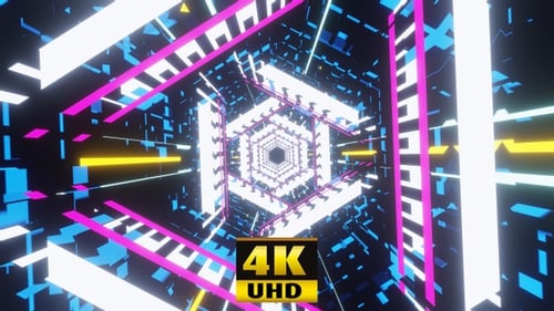 Tunnel Vj Loop Fairy Flight 4K