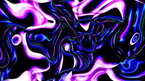 Vibrant Abstract Neon Liquid Waves Looping Background