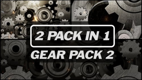 Dynamic Metallic Gears Rotating with Sparks Background Pack