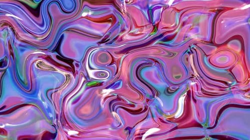 Abstract Liquid Motion Background with Iridescent Colors