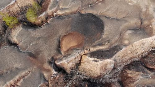 Aerial View of Arid Desert Landscape