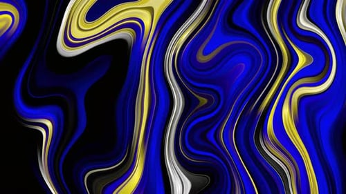 4k Abstract Blue Color Liquid Fluid Paint Surface Swirl Background