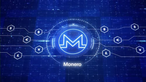 Abstract digital network representing Monero's privacy technology