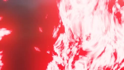 Fiery Red and White Abstract Fluid Animated Background