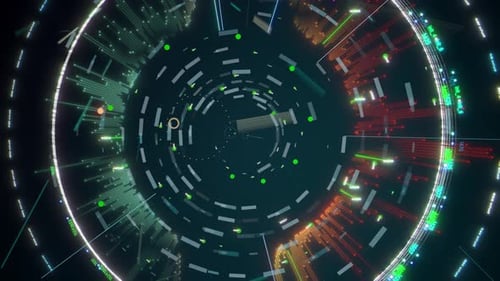 Loop de interface futurista 3D 4k