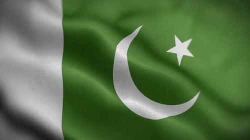 Realistic Waving Pakistan National Flag