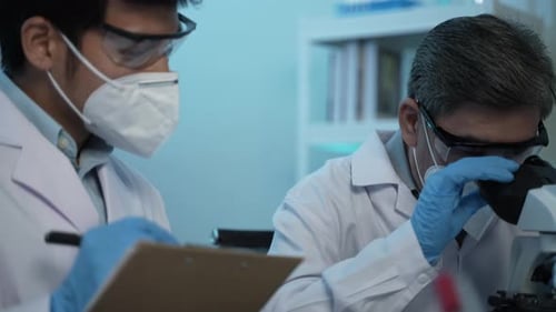 Scientists Conduct Medical Research in a Laboratory