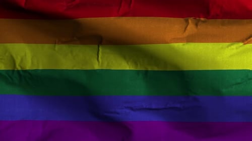 Seamless Waving Rainbow Pride Flag Animation