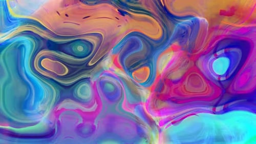 Vibrant Abstract Liquid Paint Flowing Background Loop