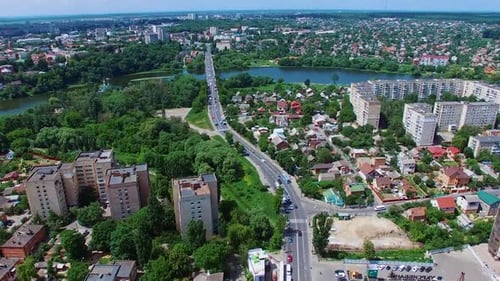 Vue du paysage urbain. Skyline du paysage architectural urbain