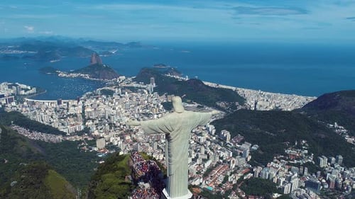 Rio de Janeiro Brasil. Cenário de praia tropical. cartão postal da cidade costeira