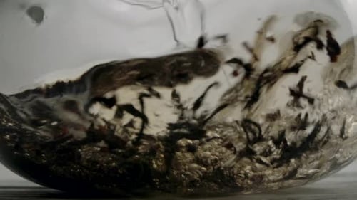 Pouring Clean Boiling Water Into Transparent Teapot From Kettle