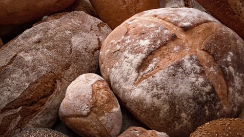 Freshly Baked Natural Bread is on the Kitchen Table