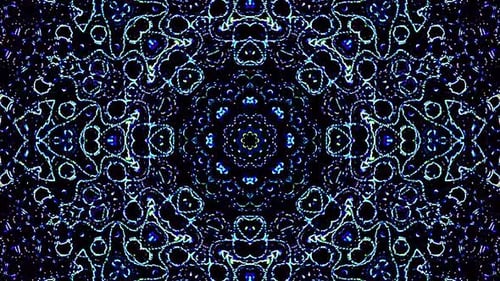 Animated Blue Glowing Decorative Abstract Pattern