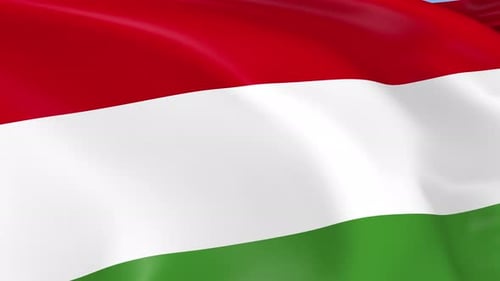 Realistic Waving Hungary Flag Loop