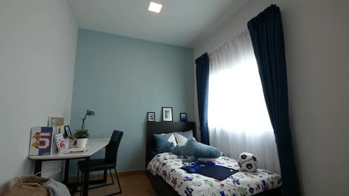 Bedroom Design With Bed Desk and Chair