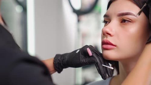 Eyebrow Tinting Treatment in Beauty Salon