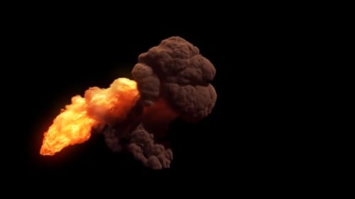 Fiery Comet Effect with Realistic Smoke Trail