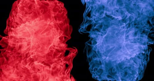 Red And Blue Flame
