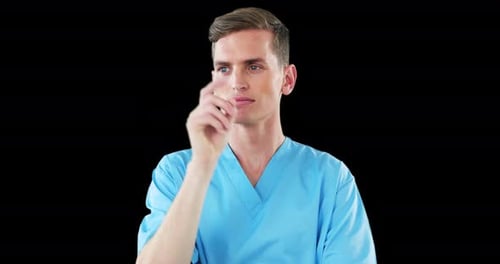 Surgeon using digital screen
