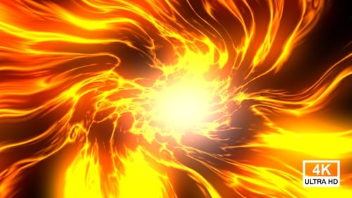 Abstract Swirling Fire Energy Vortex Background