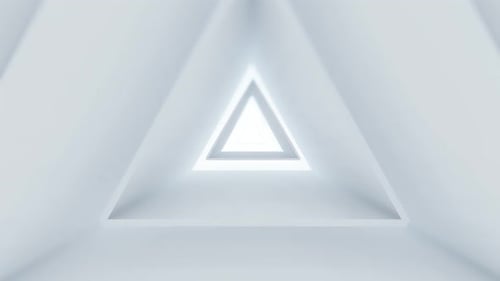 Empty White Corridor - Corporate background