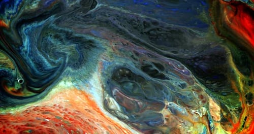 Swirling Colorful Fluid Abstract Design