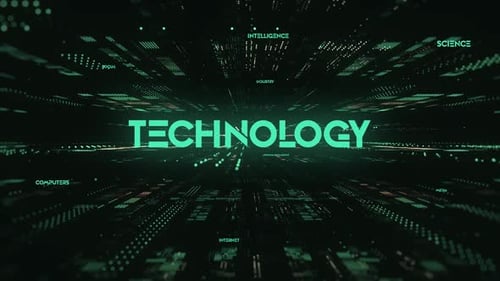 Tecnologia de palavras de dados digitais de ficção científica