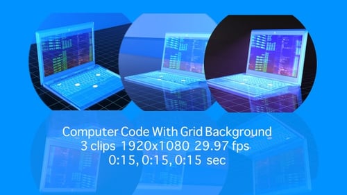 Computer Code With Grid Background