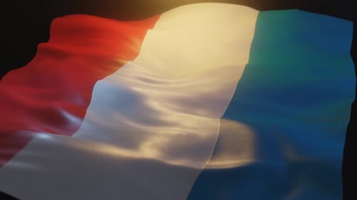 Realistic Italian Flag Waving in Wind Background Animation