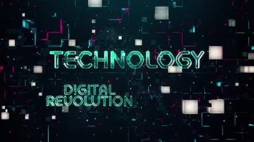 Futuristic Digital Technology Corporate Introduction with Blockchain Concepts