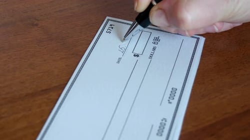 Writing a Cheque for Payment