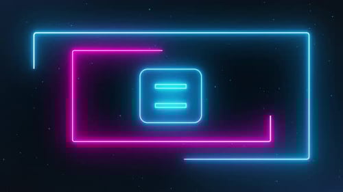 Abstract Neon Geometric Lines Tunneling Loop Background