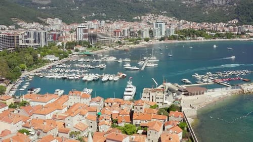 Aerial Shot Budva Montenegro