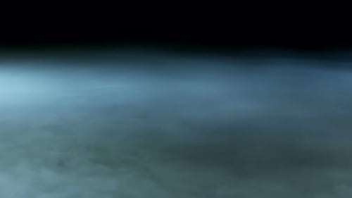 Abstract Clouds Swirling in Slow Animation on Black