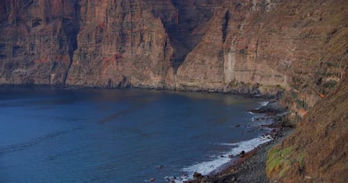 Los Gigantes Cliffs During Sunset on Tenerife Canary Islands Spain