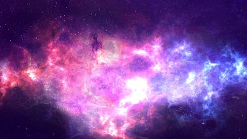 Vibrant Cosmic Nebula Cloud Abstract Space Background